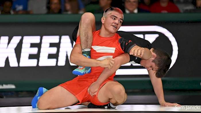 At the 2023 Flo’s Who's No. 1 event Daniel Zepeda dominated Bo Basset of Bishop McCort (Pennsylvania), ranked No. 2 in our final national rankings, building an 18-7 lead before pinning him with 33 seconds remaining in the third period.